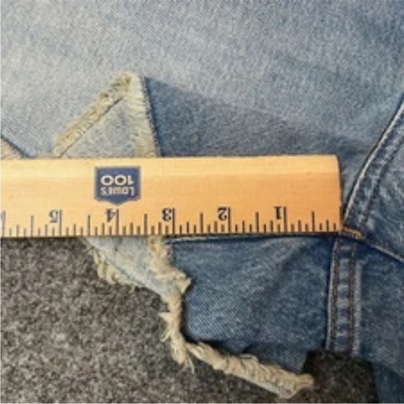 NWT madewell Shorts Denim Relaxed Size 32 Light Wash - Picture 3 of 9